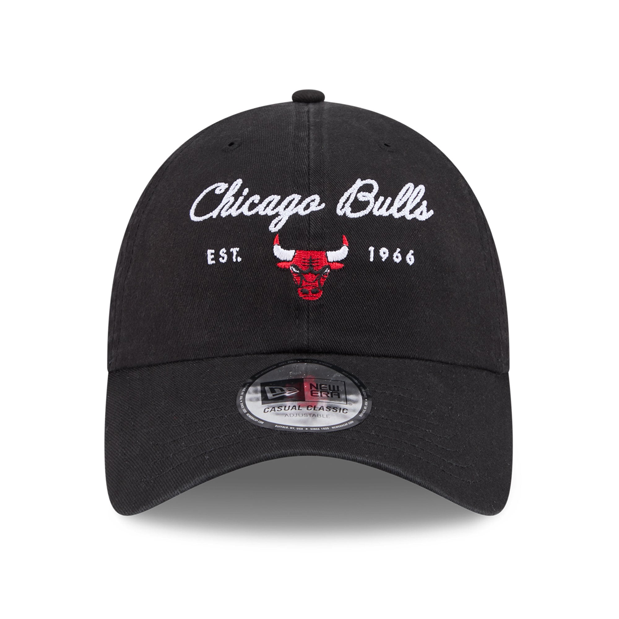 Women's New Era Black Chicago Bulls Script Casual Classic Adjustable Hat