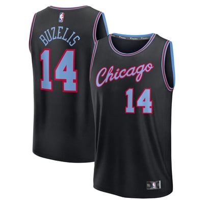 Matas Buzelis Chicago Bulls Fanatics Youth 2025/26 City Edition Fastbreak Jersey - Black