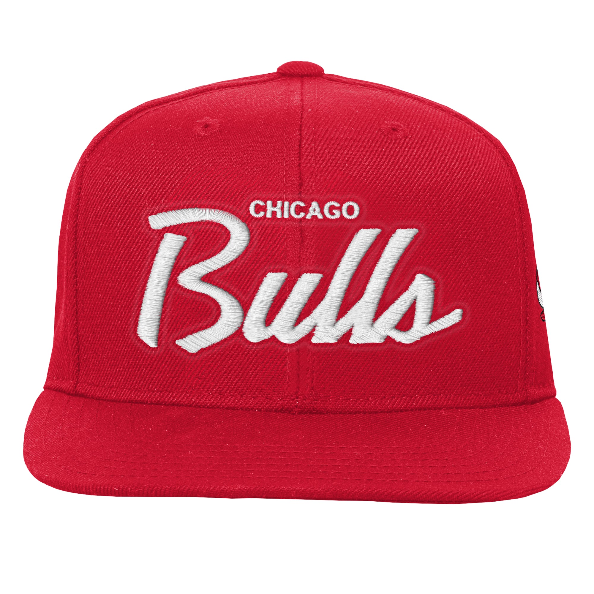 Youth Mitchell & Ness Red Chicago Bulls Head Coach Flat Brim Snapback Hat