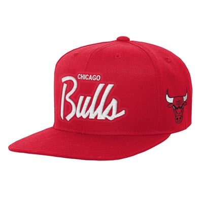 Chicago Bulls Mitchell & Ness Youth Head Coach Flat Brim Snapback Hat - Red
