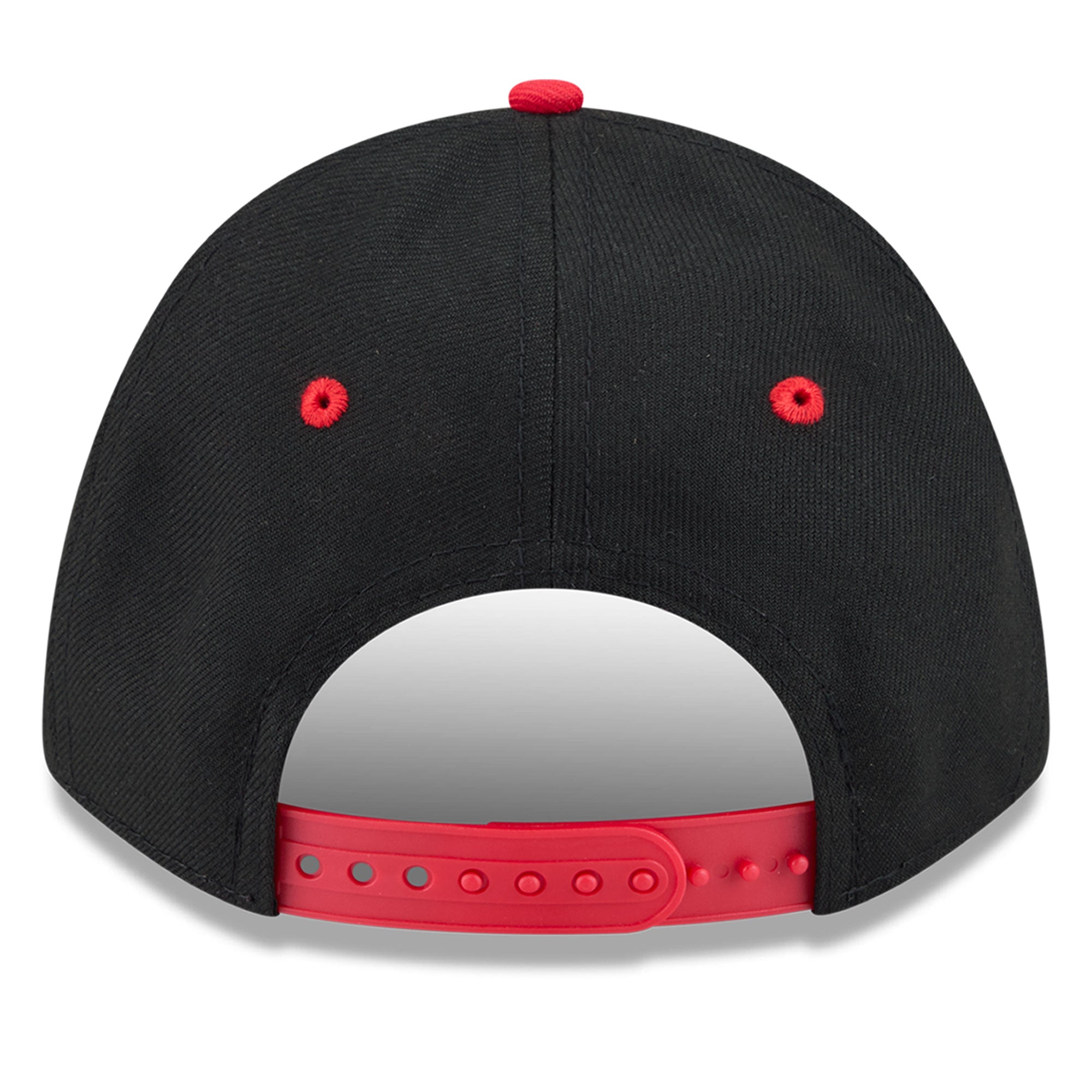 Youth New Era Black/Red Chicago Bulls Arch 9FORTY A-Frame M-Crown Adjustable Hat