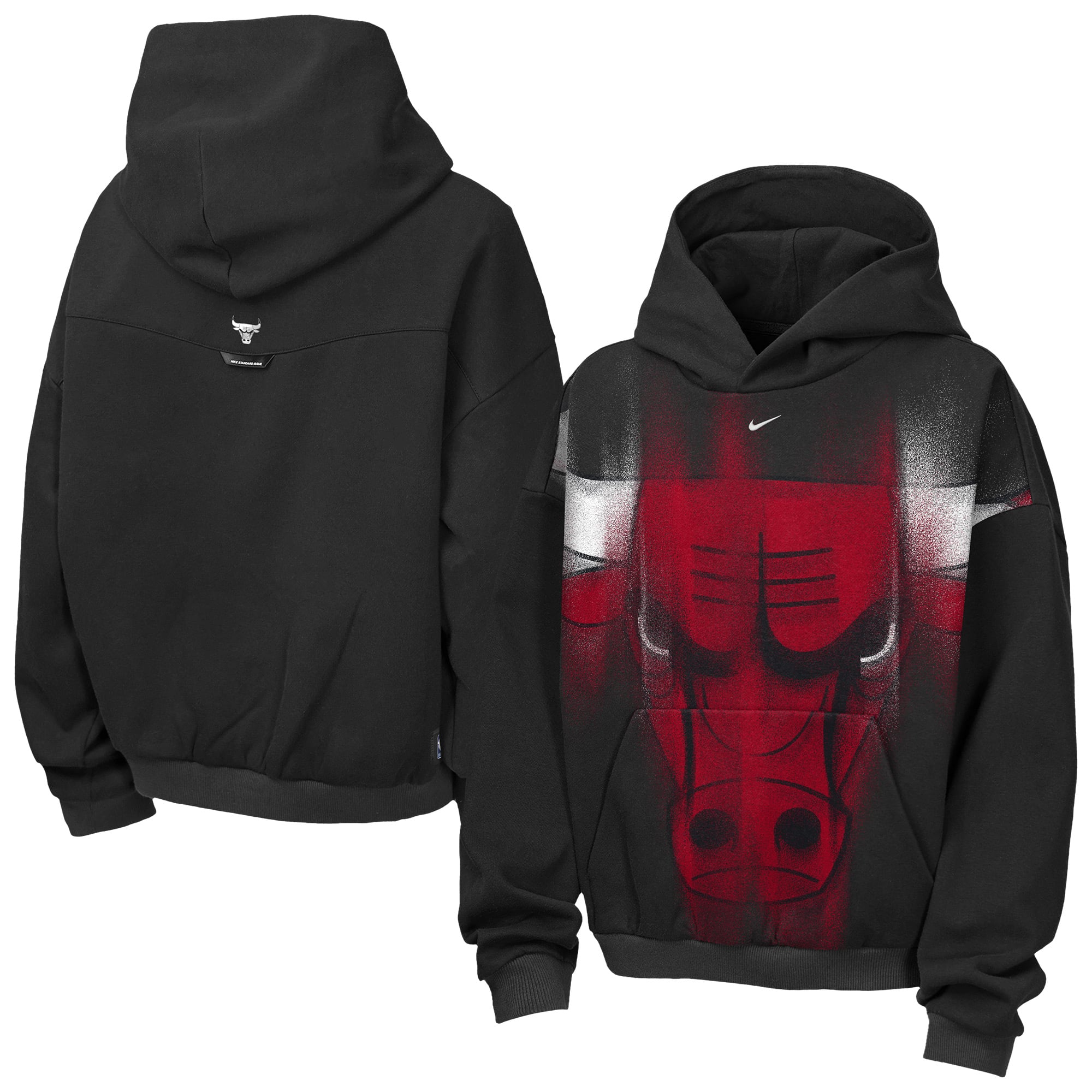 Sweat à capuche Nike Chicago Bulls 2026 Standard Issue Practice Icon Fleece pour enfant, noir