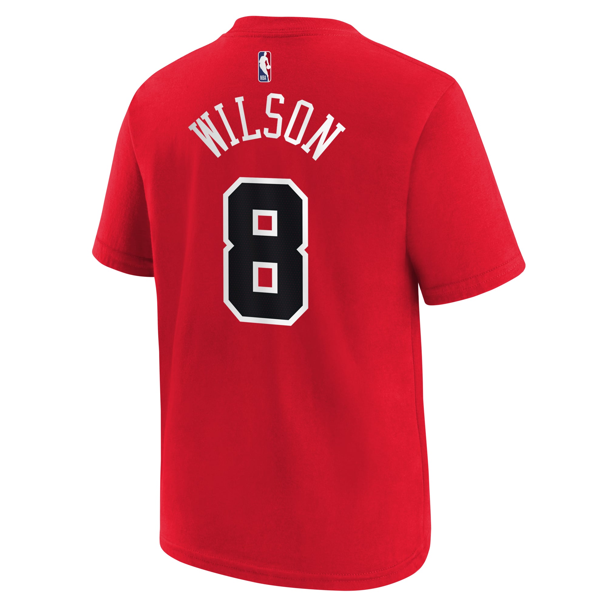 Youth Nike Caleb Wilson Red Chicago Bulls Icon Name & Number T-Shirt
