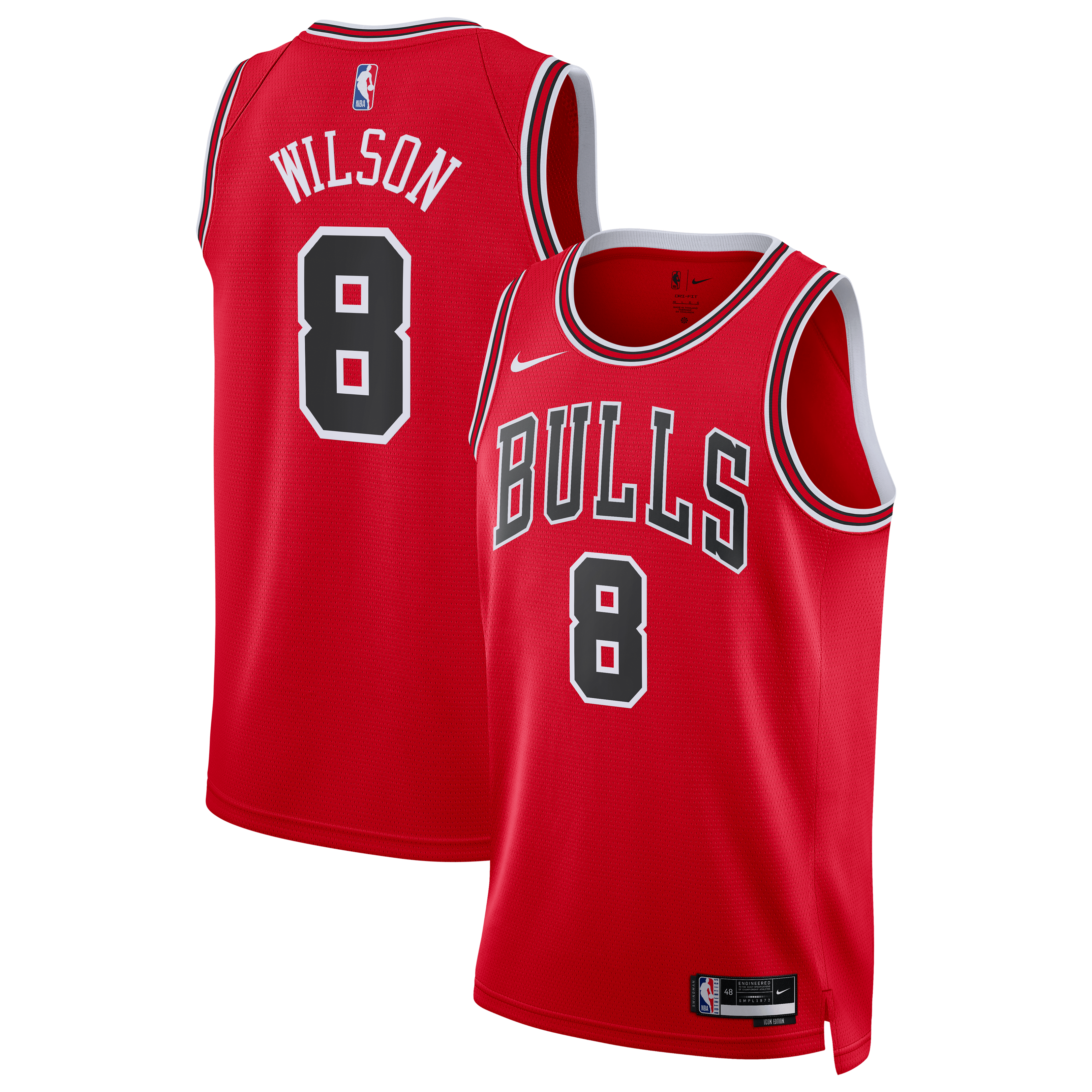 Youth Nike Caleb Wilson Red Chicago Bulls Swingman Jersey - Icon Edition