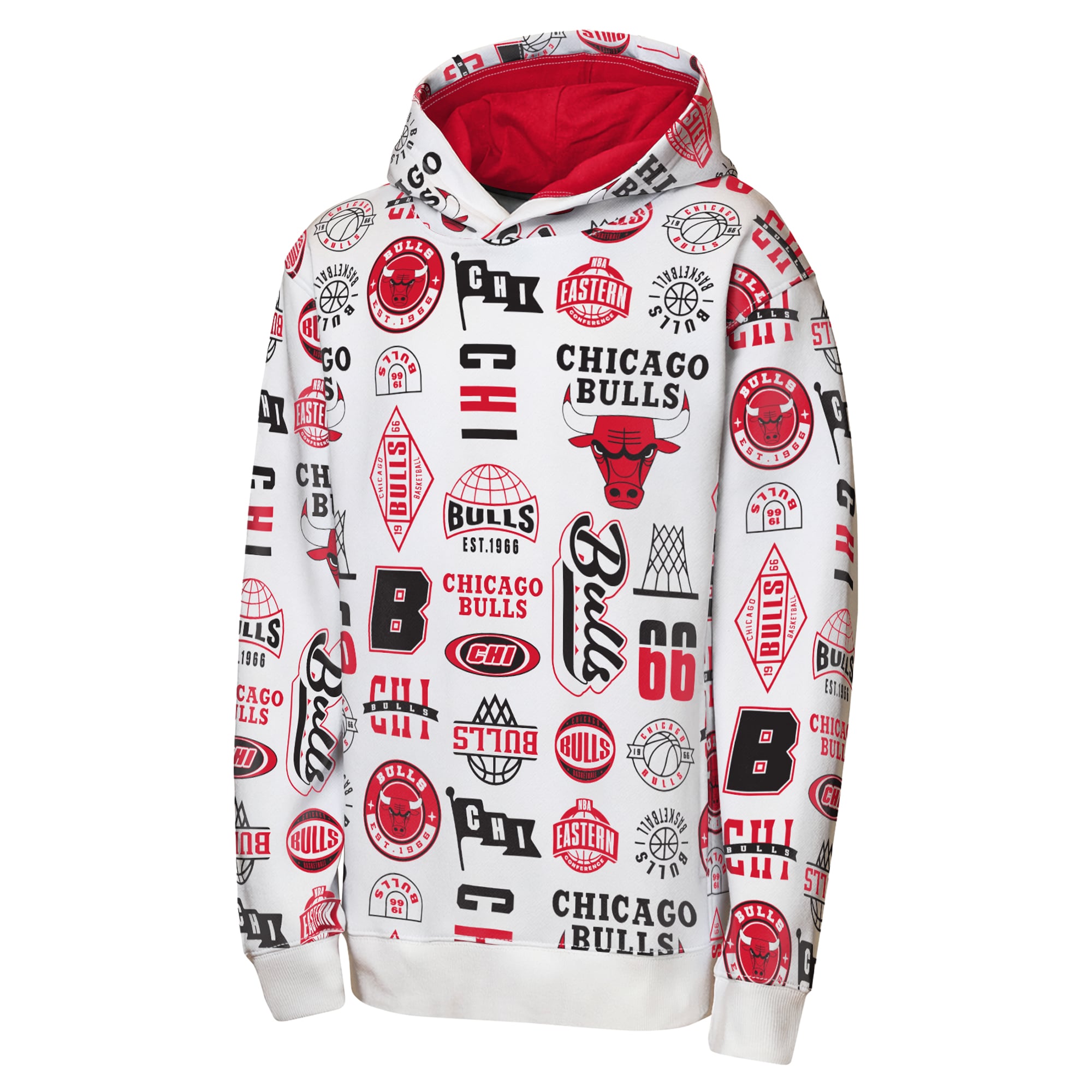 Sweat à capuche intégral blanc Chicago Bulls 3-and-D pour jeunes de la marque Outerstuff