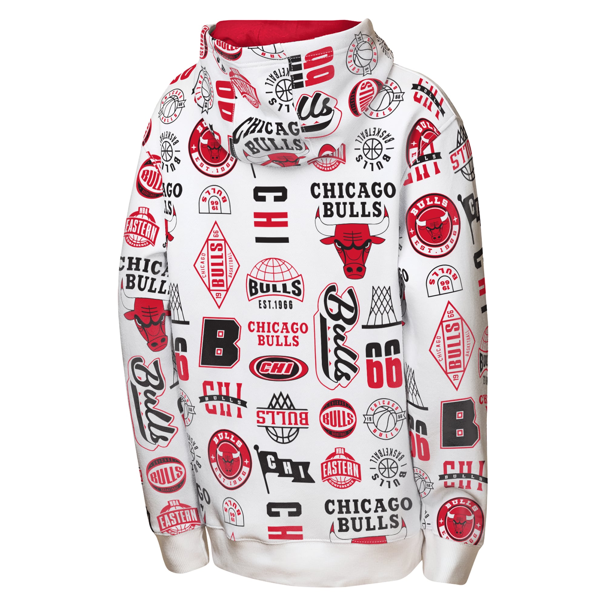 Sweat à capuche intégral blanc Chicago Bulls 3-and-D pour jeunes de la marque Outerstuff