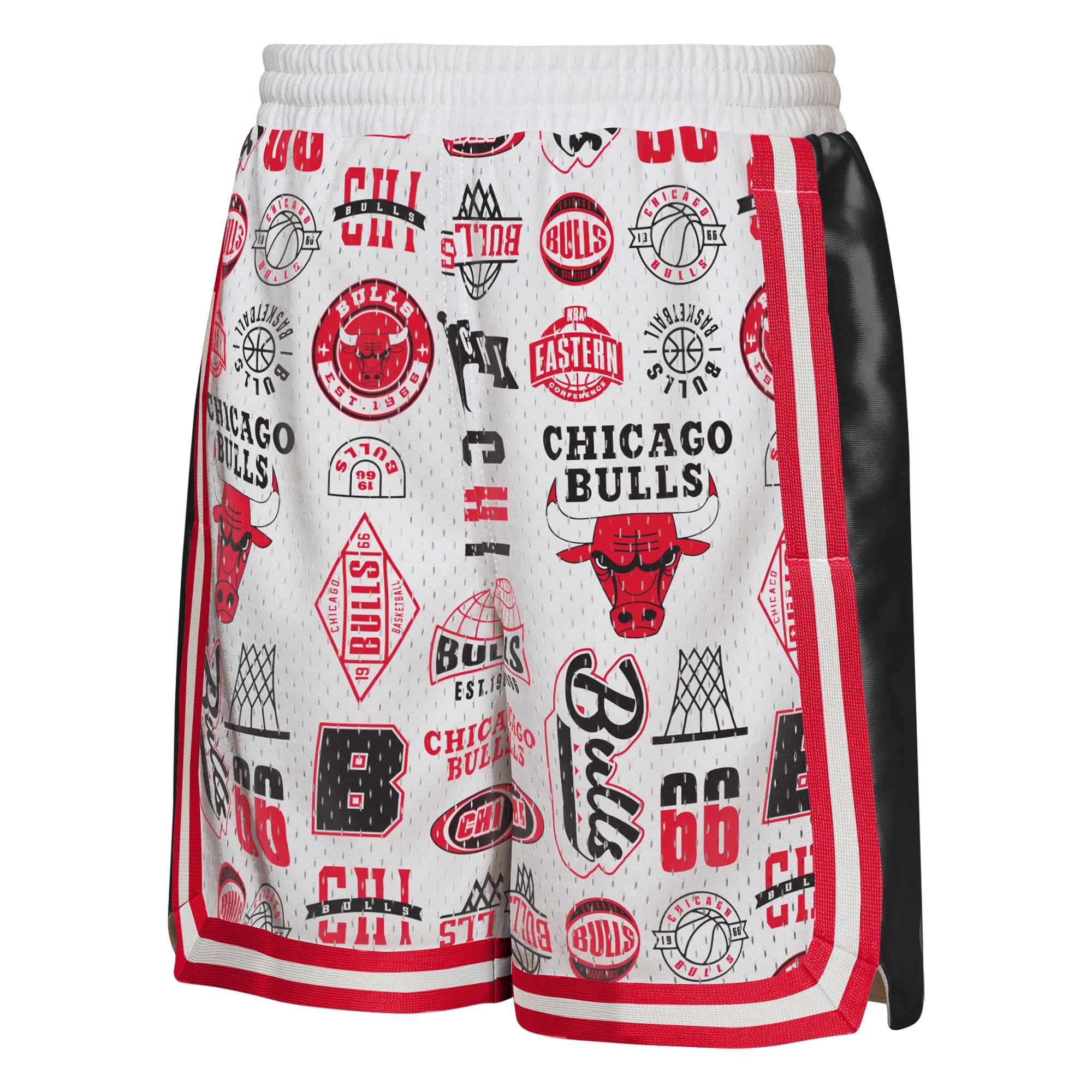 Short de basketball blanc Chicago Bulls Ball Hog Dazzle pour jeunes la marque Outerstuff.