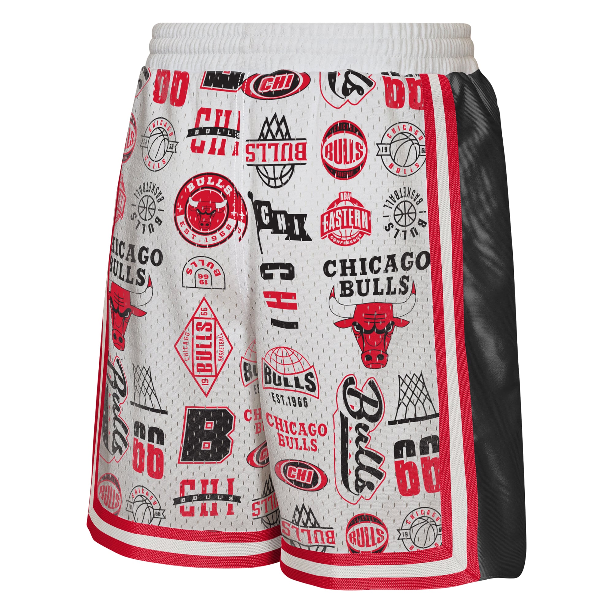 Short de basketball blanc Chicago Bulls Ball Hog Dazzle pour jeunes la marque Outerstuff.