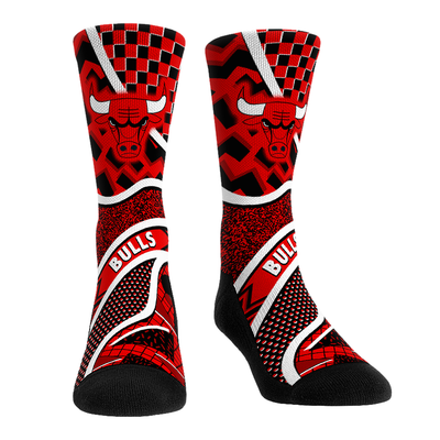  Chicago Bulls Rock Em Youth Ball Pattern Crew Socks - Red