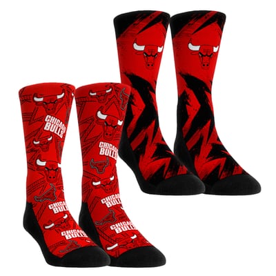  Chicago Bulls Rock Em Youth Game Day 2-Pack Crew Socks - Red