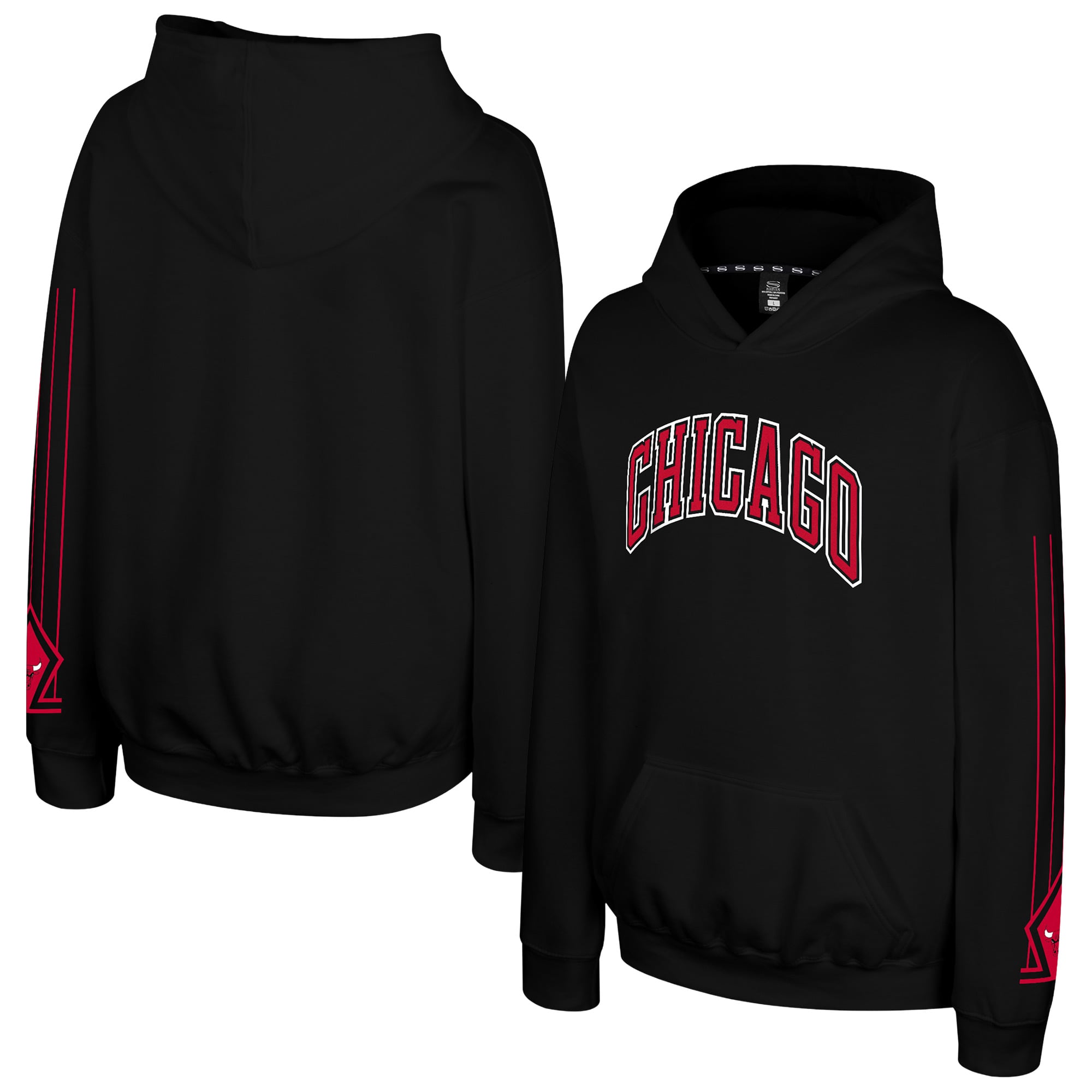 Youth Stadium Essentials Black Chicago Bulls Legends City Star Hoodie