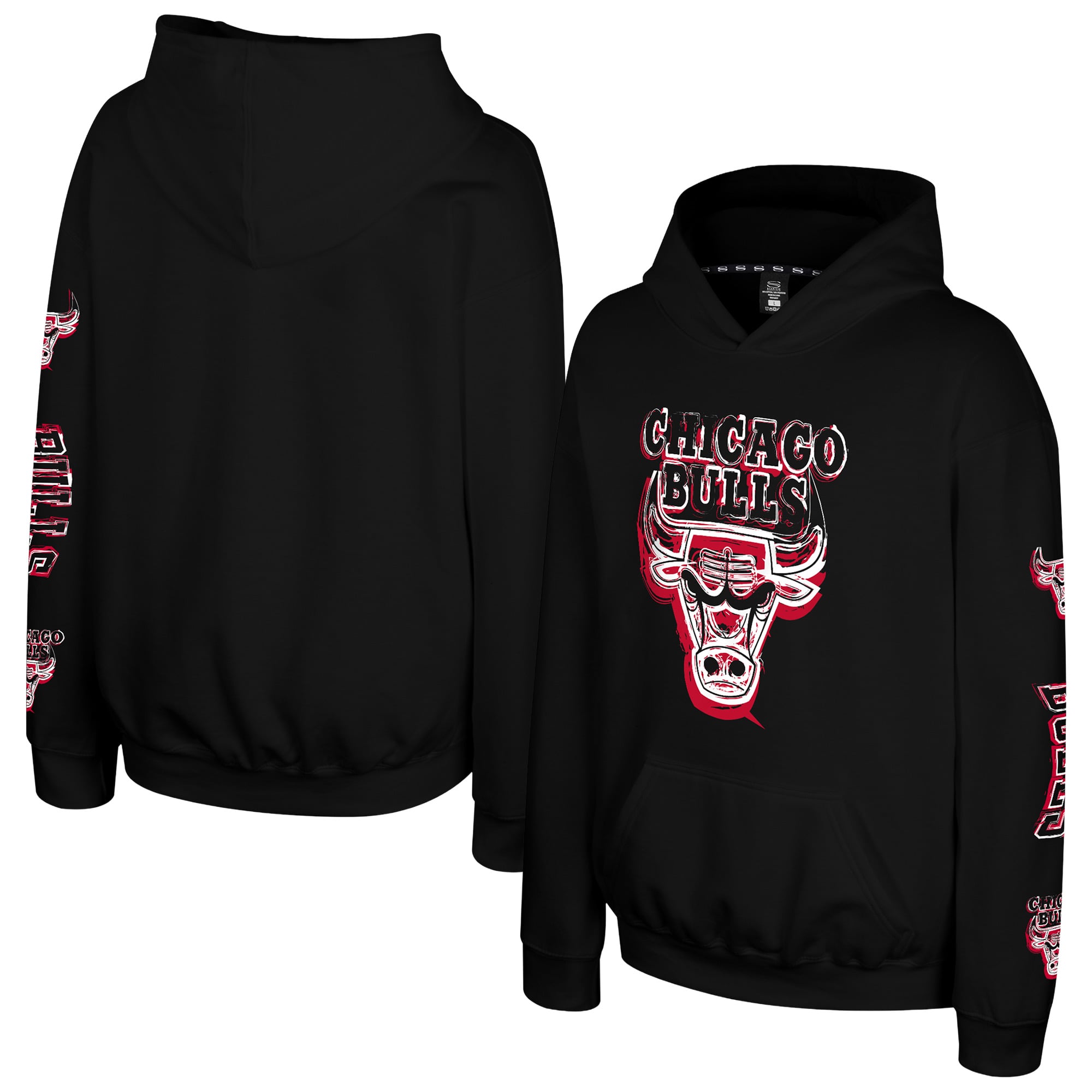Youth Stadium Essentials Black Chicago Bulls Legends Elementized Hoodie