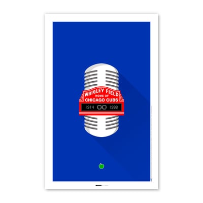  Chicago Cubs 11" x 17" Minimalist Broadcaster Poster Print