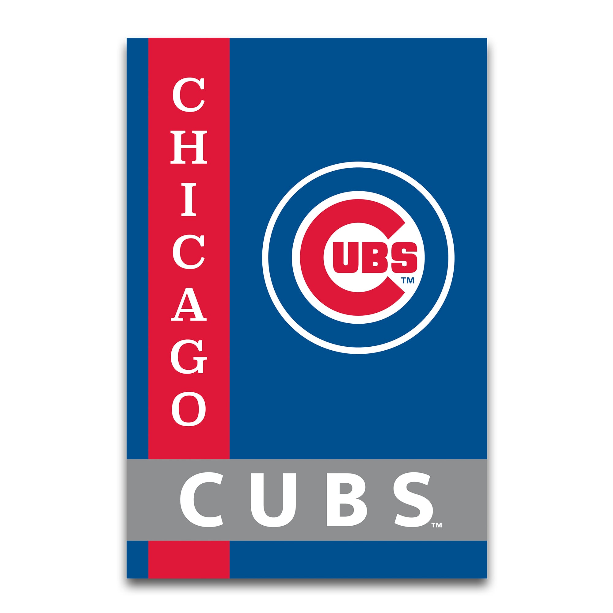 Drapeau de jardin double face des Cubs de Chicago, 30 x 45 cm