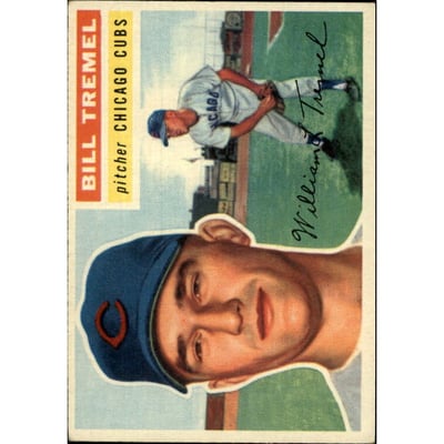 1956 Topps #96A Bill Tremel GB