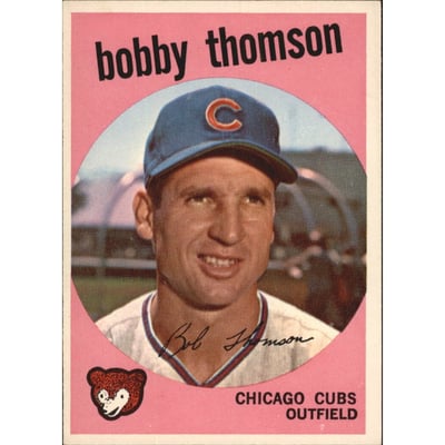 1959 Topps #429 Bobby Thomson