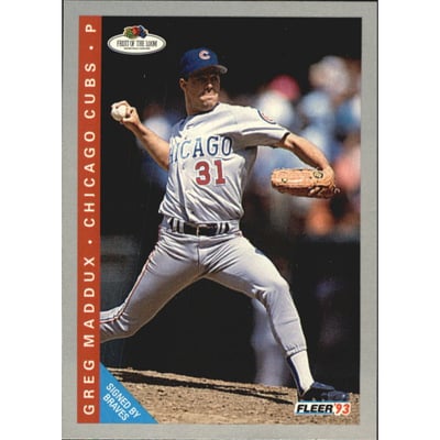 1993 Fleer Fruit of the Loom #39 Greg Maddux