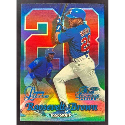 1999 Fleer Flair Showcase Legacy Collection Row 2 #26L Roosevelt Brown RC /99