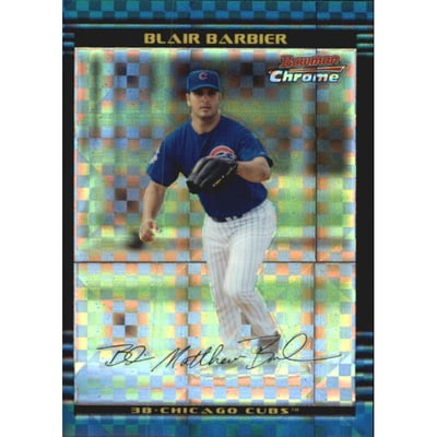 2002 Bowman Chrome Draft X-Fractors #57 Blair Barbier
