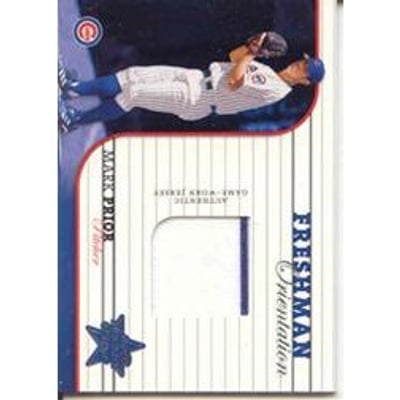 2002 Leaf Rookies and Stars Freshman Orientation #9 Mark Prior Jsy