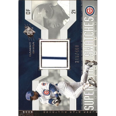 2002 SPx SuperStars Swatches Silver #177 Sammy Sosa