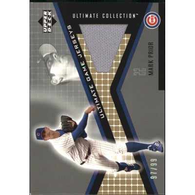 2002 Ultimate Collection Game Jersey Tier 1 #PR Mark Prior