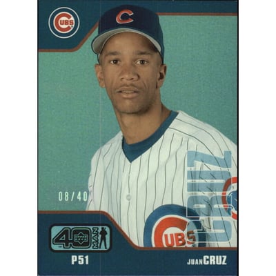 2002 Upper Deck 40-Man Electric Rainbow #629 Juan Cruz