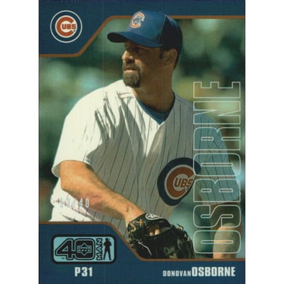 2002 Upper Deck 40-Man Electric Rainbow #639 Donovan Osborne