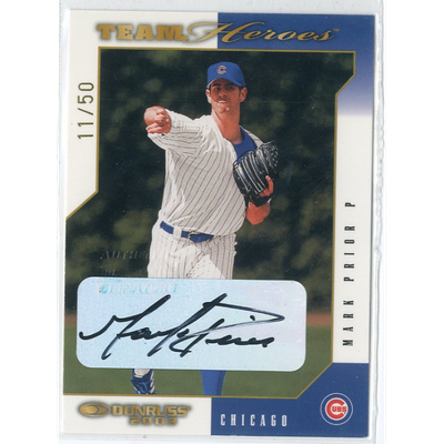 2003 Donruss Team Heroes Autographs #115 Mark Prior/50