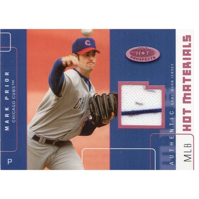 2003 Hot Prospects MLB Red Hot Materials #MPR Mark Prior Jsy