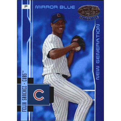 2003 Leaf Certified Materials Mirror Blue #232 Felix Sanchez NG