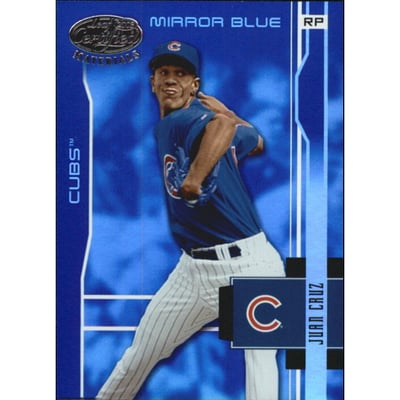 2003 Leaf Certified Materials Mirror Blue #34 Juan Cruz