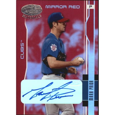 2003 Leaf Certified Materials Mirror Red Autographs #33 Mark Prior/15