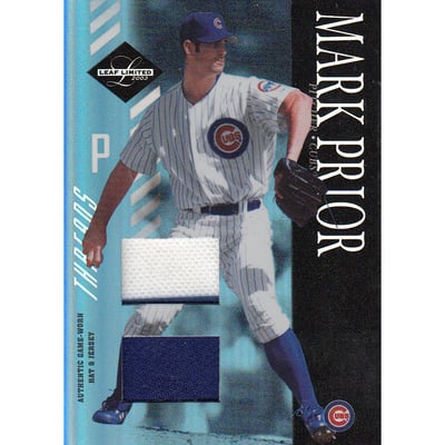 2003 Leaf Limited Threads Double #44 Mark Prior H Hat-Jsy/25