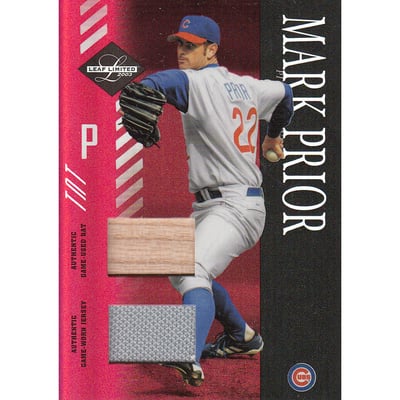 2003 Leaf Limited TNT #144 Mark Prior A Bat-Jsy