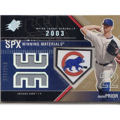 2003 SPx Winning Materials 250 #MA1A Mark Prior Logo