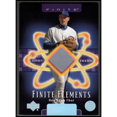 2003 Upper Deck Finite Elements Game Jersey #HC Hee Seop Choi