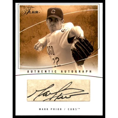 2004 Flair Autograph Parchment #MP Mark Prior