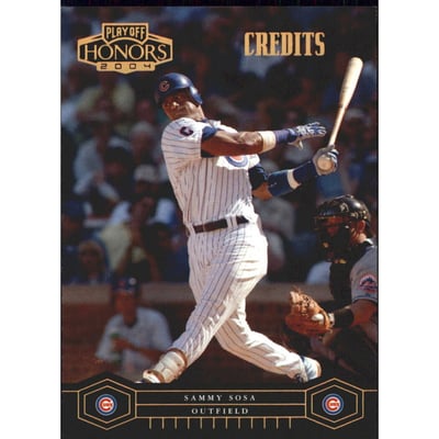 2004 Playoff Honors Credits Bronze #50 Sammy Sosa