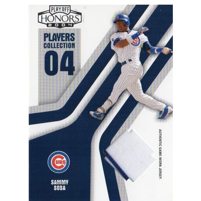 2004 Playoff Honors Players Collection Jersey Blue #85 Sammy Sosa White