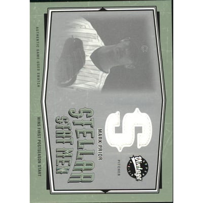 2004 Upper Deck Vintage Stellar Stat Men Jerseys #18 Mark Prior