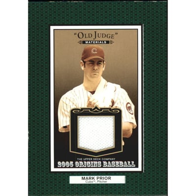 2005 Origins Old Judge Materials Jersey #MP Mark Prior