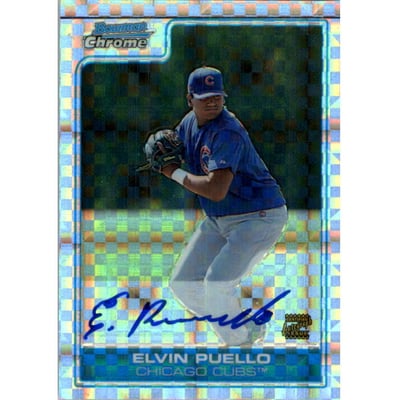 2006 Bowman Chrome Prospects X-Fractors #BC245 Elvin Puello AU