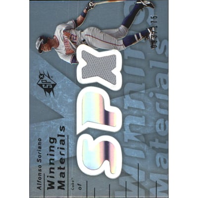 2007 SPx Winning Materials 175 Blue #SA Alfonso Soriano/175