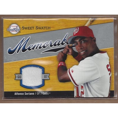 2007 Sweet Spot Sweet Swatch Memorabilia #SWAS Alfonso Soriano