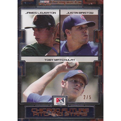 2008 TRISTAR Prospects Plus Orange #149 James Leverton/Justin Bristow/Toby Matchulat