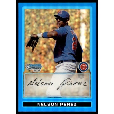 2009 Bowman Chrome Prospects Blue Refractors #BCP55 Nelson Perez