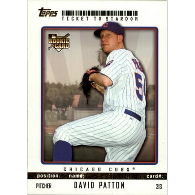 2009 Topps Ticket to Stardom Gold #213 David Patton
