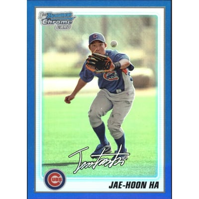 2010 Bowman Chrome Prospects Blue Refractors #BCP85 Jae-Hoon Ha