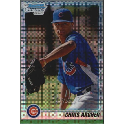 2010 Bowman Chrome Prospects Green X-Fractors #BCP180 Chris Archer